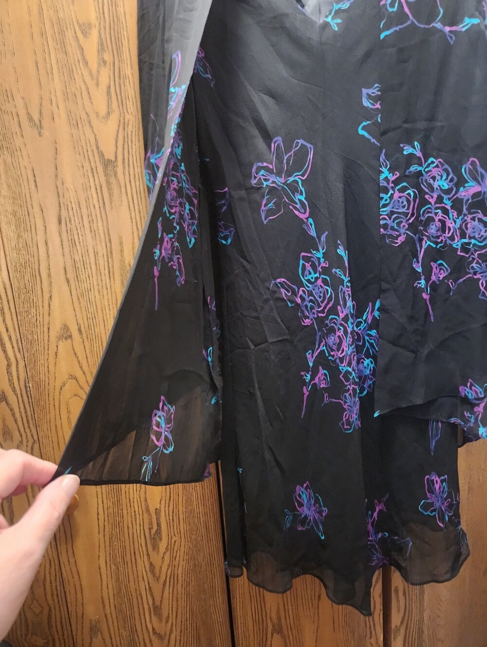 Jones New York Black Dress Floral Print - Picture 3 of 9